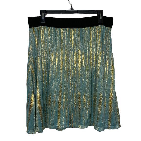 LuLaRoe Lola Skirt Elegant Collection Woman's Size XL Teal (Modified Length) - Picture 1 of 5